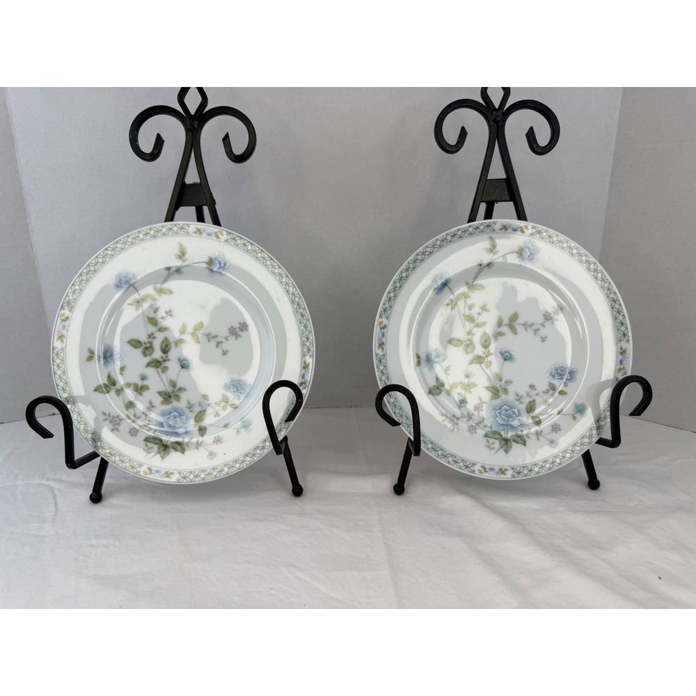 Vintage Set of 2 Noritake Ireland Angel D'‎ Amour 2769 8" Salad Plate EUC